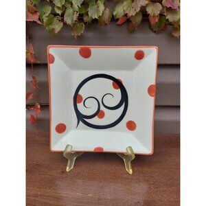 Gail Pittman Square Monogram Plate "O"  Signed '02